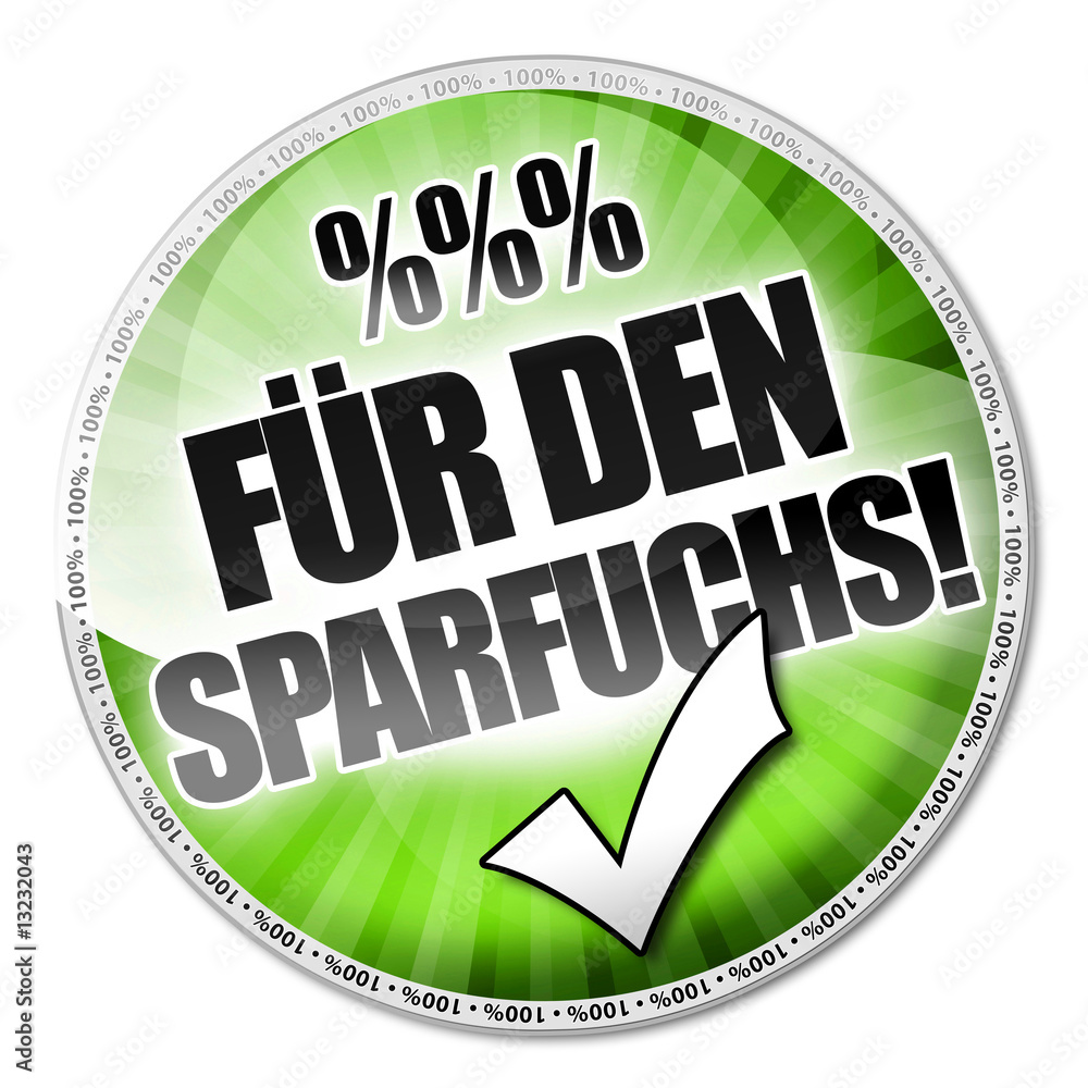 Für den Sparfuchs! Button Für den Sparfuchs! Button