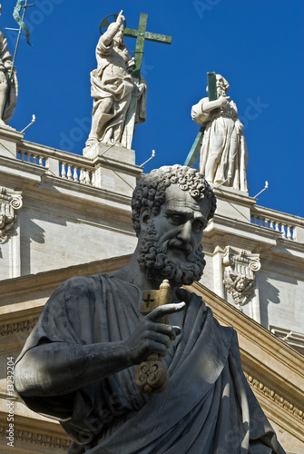 vista della basilica di San Pietro a Roma in Italia