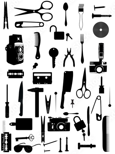 Various home accessories illustrations
