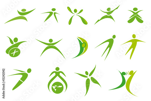 Logos Personnages stylisées écologique