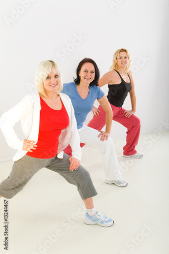 Women during exercising