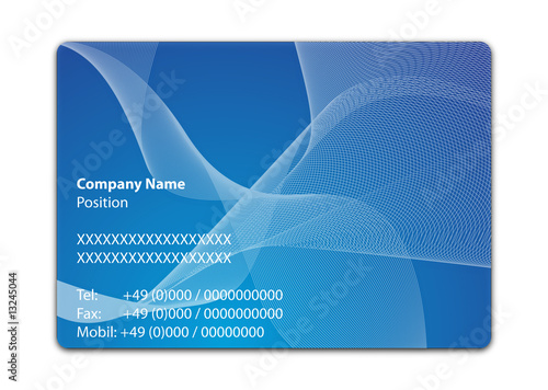 Business Card Blue Template Visitenkarte