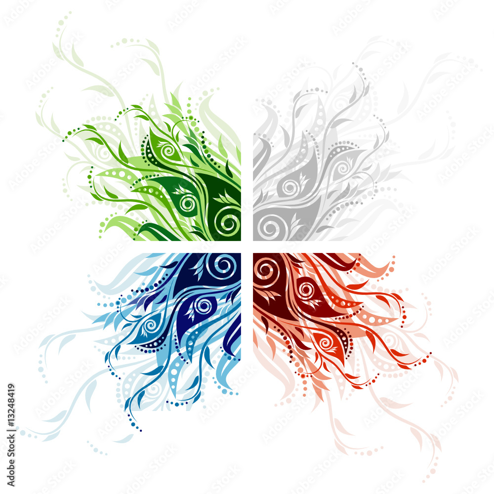 Fototapeta premium Vector floral background illustration