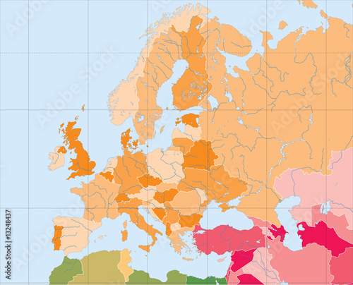 europe vector map
