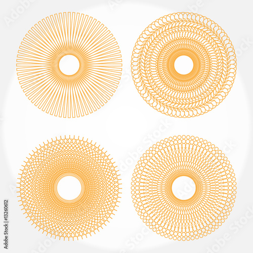 Spirograph patterns on a white background