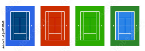 Tennis : The Four Grand Slam Tennis Courts