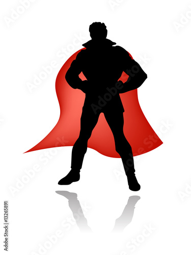 super hero silhouette vector