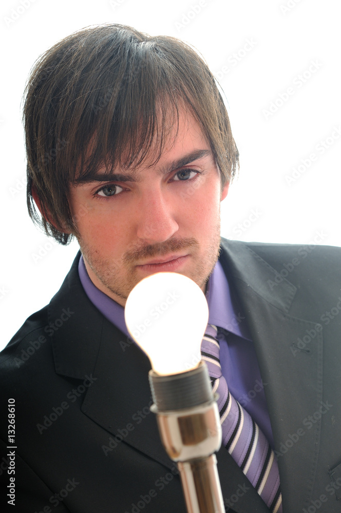bulb business man