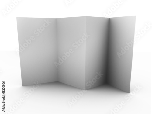 Empty folded leaflet