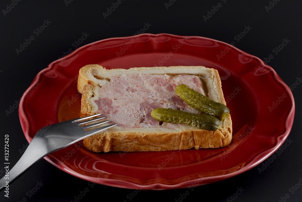 pâté en croûte et cornichons Stock Photo Adobe Stock