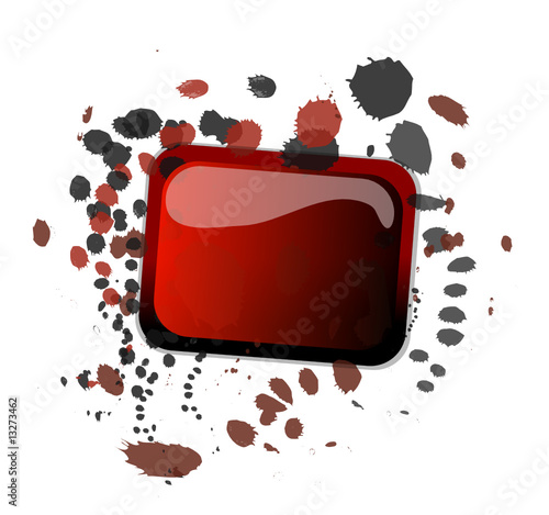 Glossy splatter blank screen background