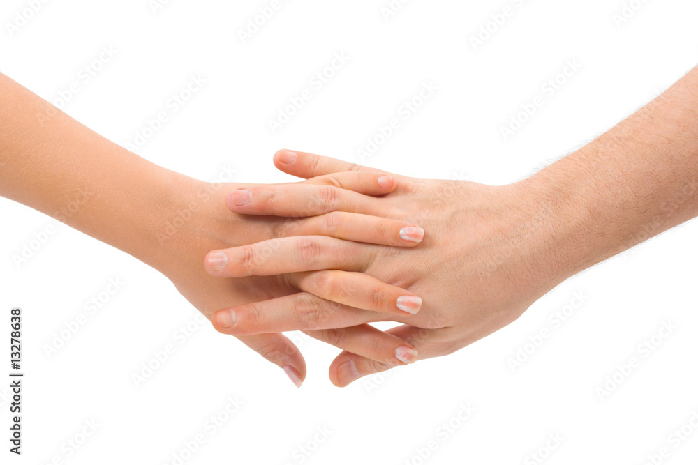 Man and woman hands Man and woman hands