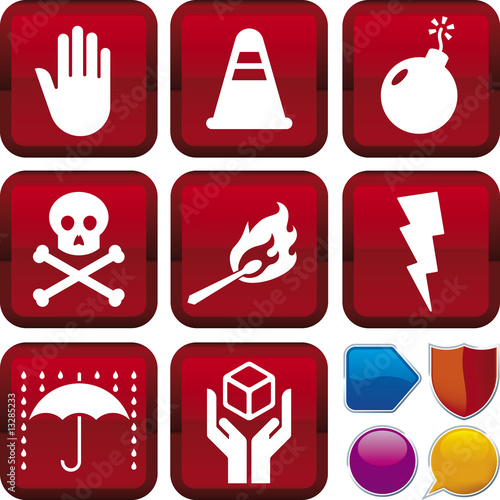 warning icon set