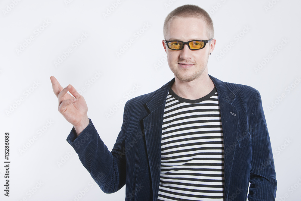 man in jacket with smile man in jacket with smile
