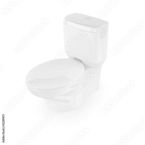 White clean toilet