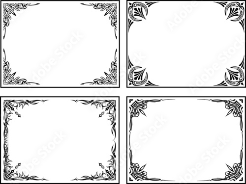 Four classical decor frames.