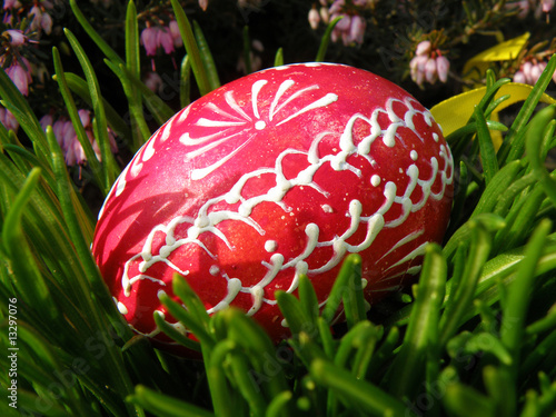 Red easter egg photo