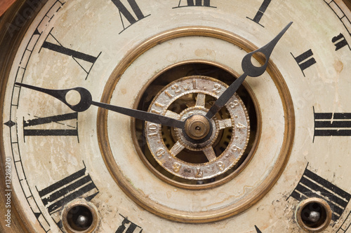 Worn Vintage Antique Clock Face © Andy Dean