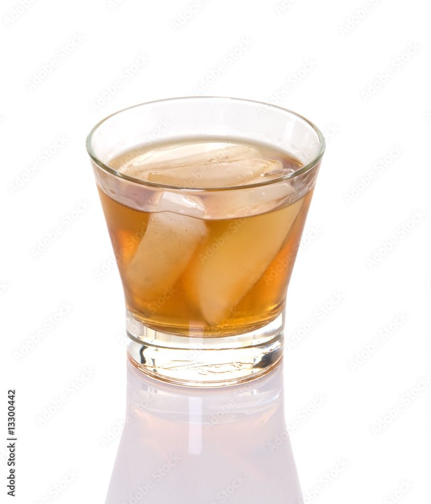 Glass of Liquor on the Rocks Glass of Liquor on the Rocks
