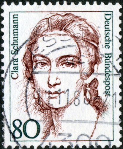 Deutsche Bundes Post. Clara Schumann. Timbre Postal.