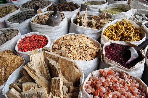 Spices in Market Stall, La Paz