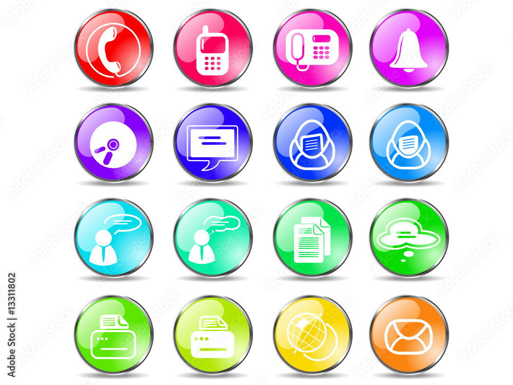 Miscellaneous office and communication vector icons Miscellaneous office and communication vector icons