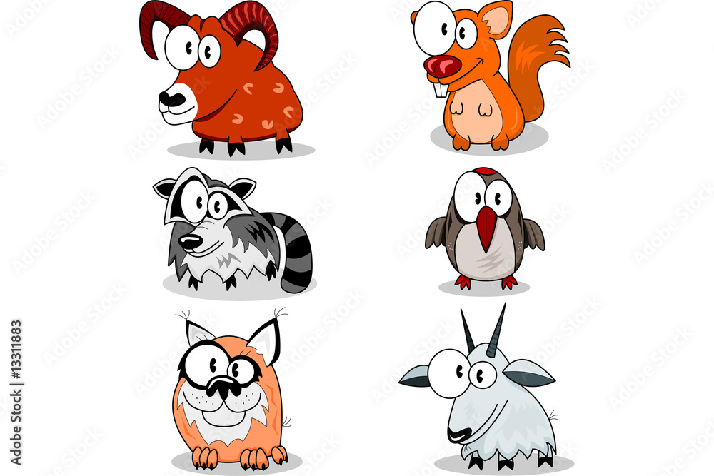 Fototapeta premium Cartoon animals