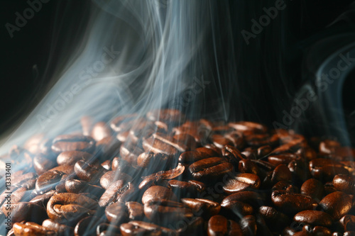 coffee in smoke