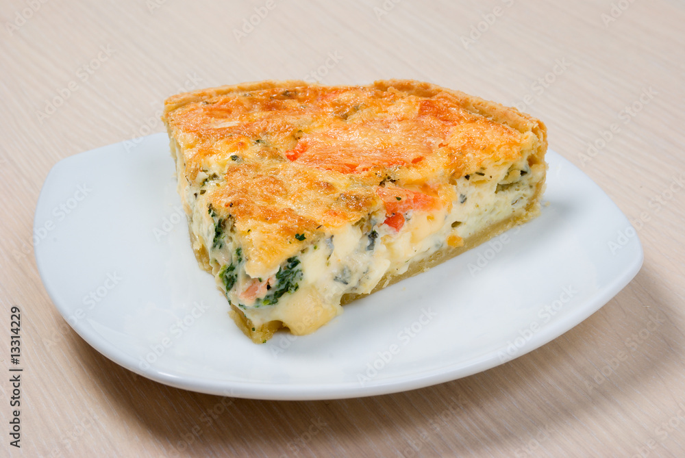 home pie with cheese and vegetable