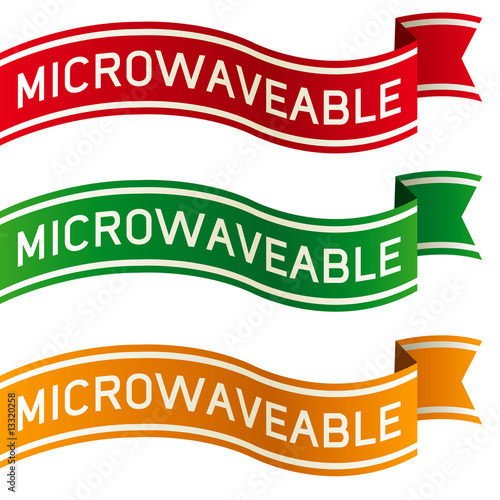 Microwaveable banner for food product