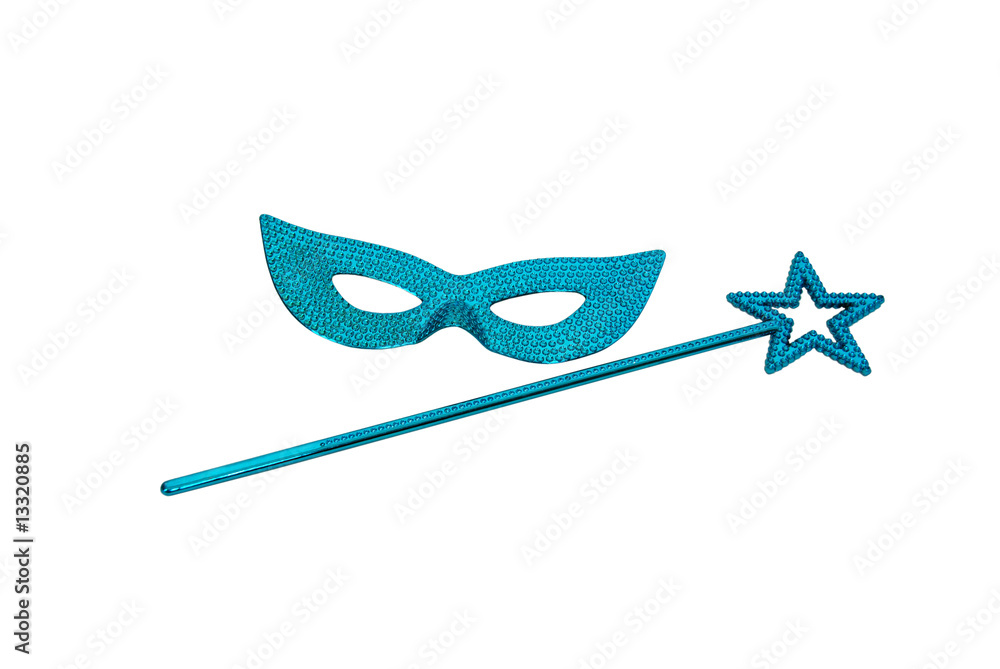 Fototapeta premium Wand and gemmed mask