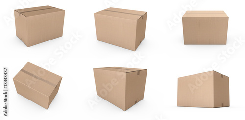 Closed cardboard boxes © zentilia