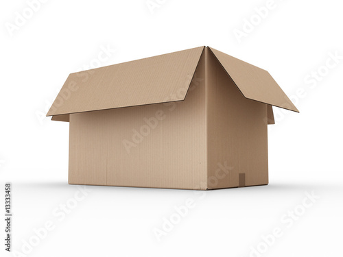 Open cardbard box