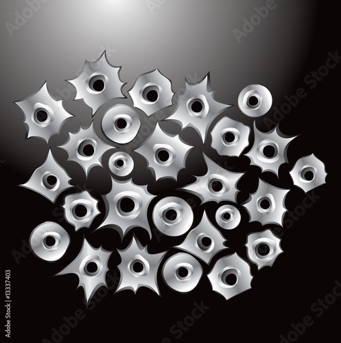 Multiple bullet holes