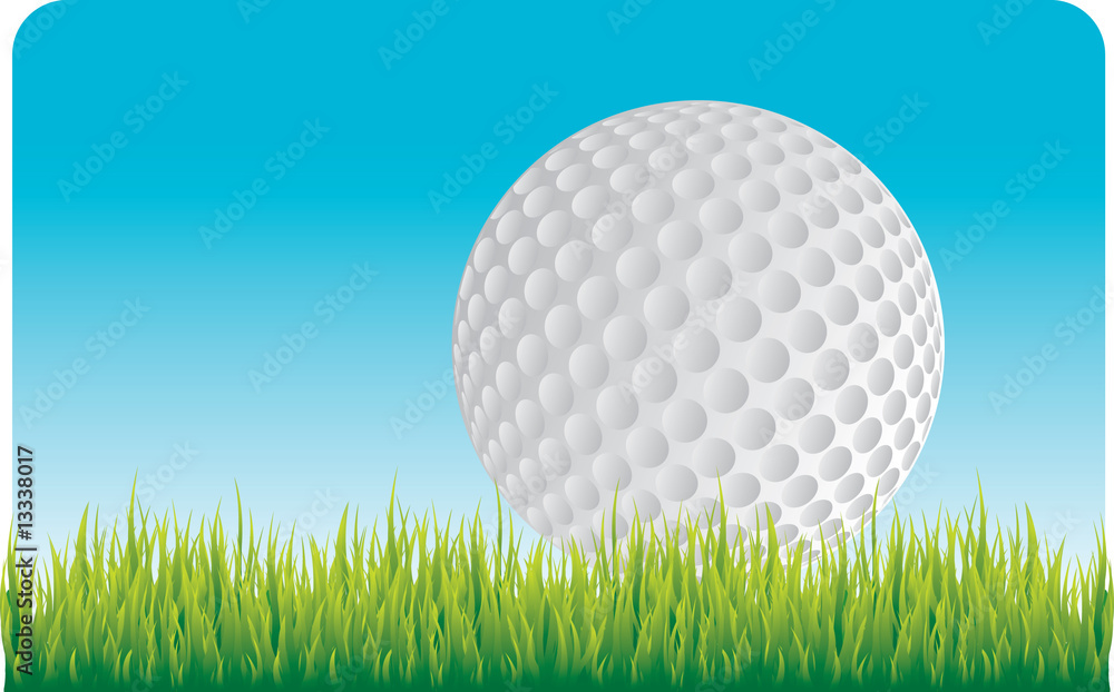 Fototapeta Golf ball on fairway