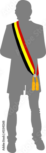 Silhouette de bourgmestre belge