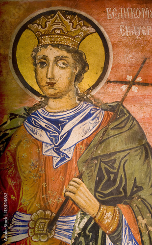 Icon paintings in monastery interior