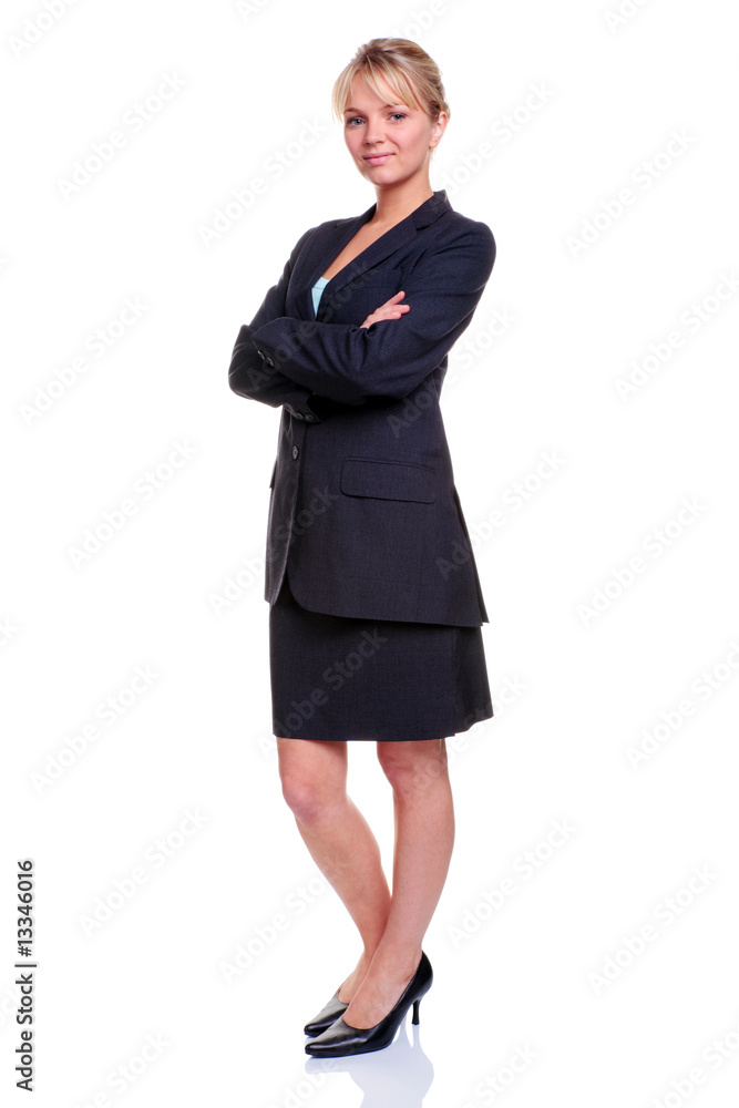 Blonde businesswoman full length Blonde businesswoman full length