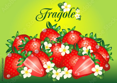 fragole e fiori