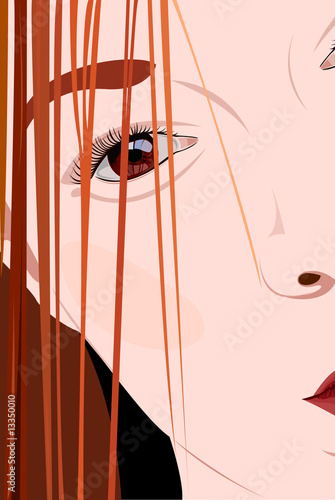 Face young woman close-up