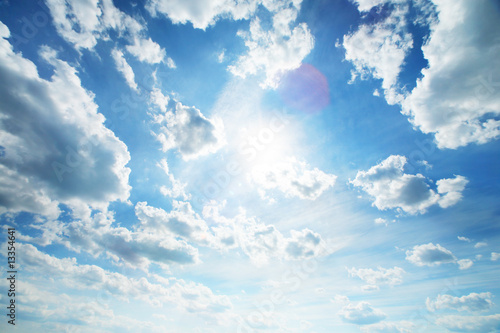 Photography Beautiful blue sky with white clouds