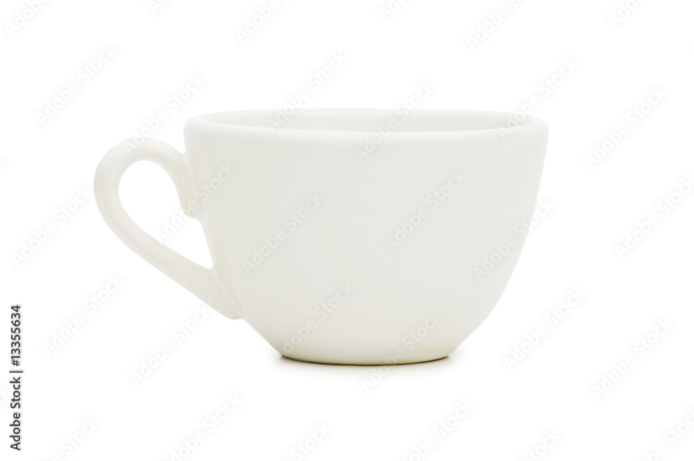 Empty cup isolated on the white background Empty cup isolated on the white background