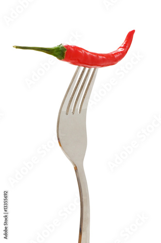 Red pepper isolated on the white background © Elnur