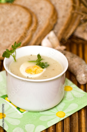 Polish sour rye soup