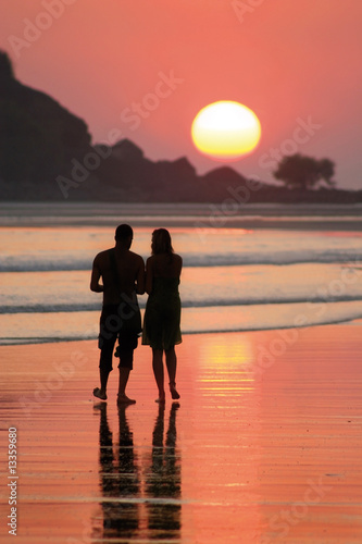 couple and sunset
