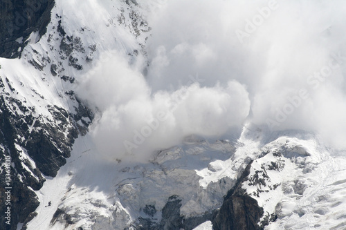 snow avalanche.. Fototapeta