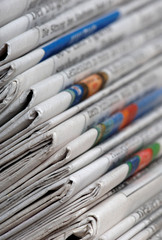 Deken met foto Kranten zeitungsstapel  © Mario Hösel