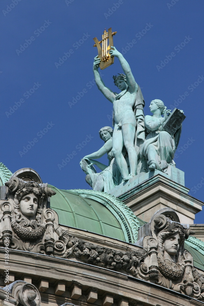 Apollon sur le toit de l'Opéra à Paris