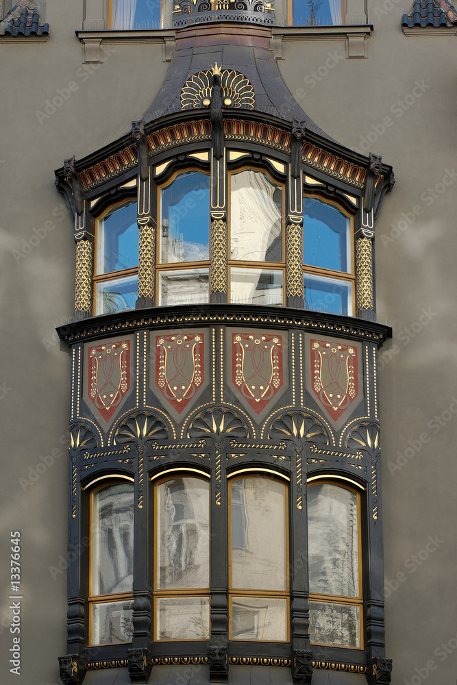 Fototapeta premium Window of a historical building, Prague