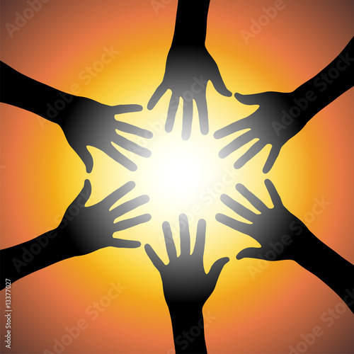 Orange teamwork